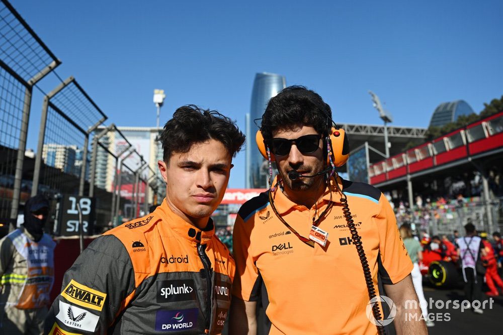 Jose Manuel Lopez with Lando Norris