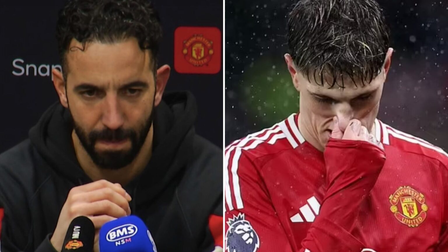 Ruben Amorim brings up Marcus Rashford as he vows to talk to Alejandro Garnacho after Man Utd star stormed down tunnel