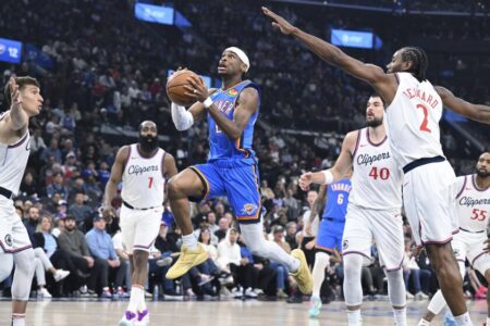 Clippers’ five-game winning streak ends in loss to NBA-leading Thunder