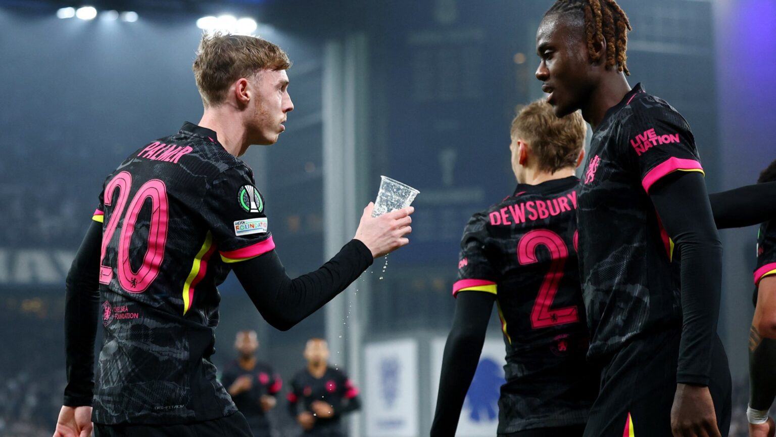 Cole Palmer brilliantly celebrates Chelsea goal with a beer as he gets first taste of Conference League football