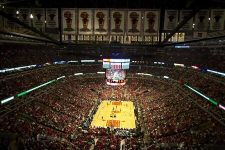 Bulls’ championship banners out for season after pyrotechnic damage from Disturbed concert