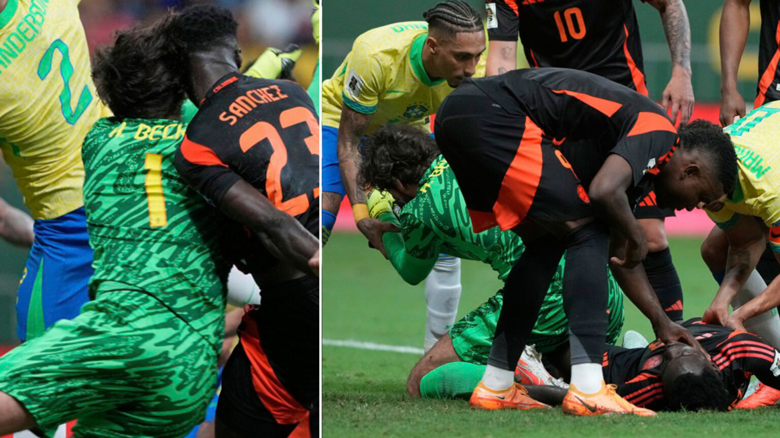 Liverpool star Alisson crumples to the floor after horror head injury in sickening clash with ex-Premier League hardman