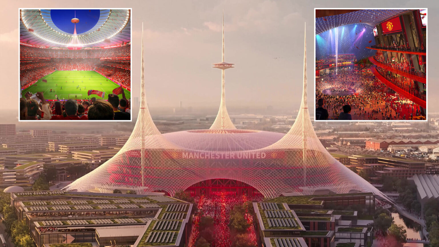 Old Trafford decision with club set to build stunning £2bn 100,000-seater ‘UMBRELLA’ stadium