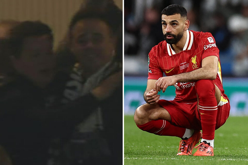 ‘This is astonishing’ say fans as Newcastle fans Ant & Dec ‘shown more times than Mo Salah’ during Carabao Cup final