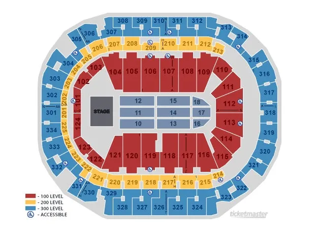 American Airlines Center concert seat map