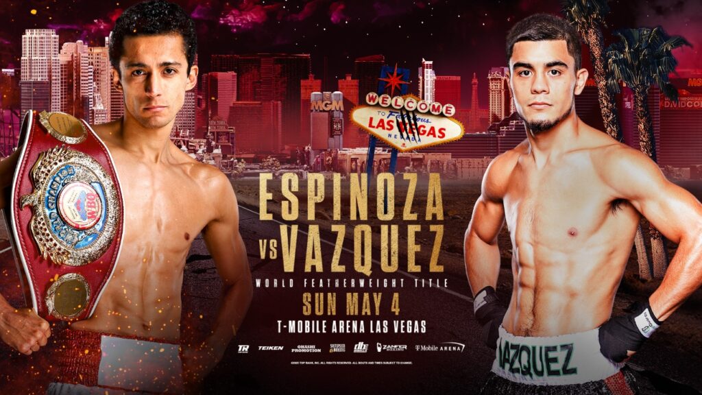 Rafael Espinoza Defends Featherweight Title Against Edward Vazquez in Co-Main on Inoue vs. Cardenas Event