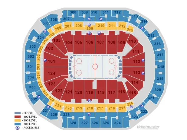 American Airlines Center hockey seat map