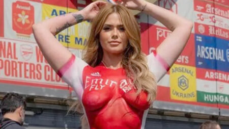 I’m Arsenal’s biggest fan but people want me banned because I turn up to stadium in nothing but body paint