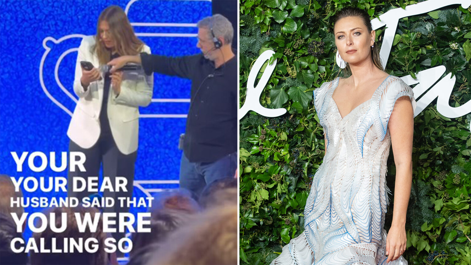 World’s sexiest tennis star Maria Sharapova branded ‘so funny’ after awkward phone call with reporter’s wife on stage