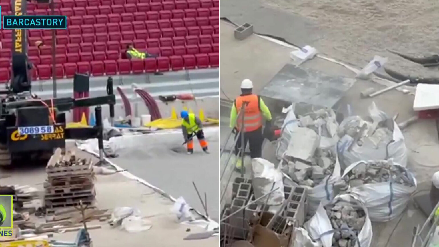 Delayed Camp Nou appears far from completion as new video shows slow progress of £1.25bn Barcelona stadium rebuild