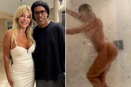 Glamour model, 72, reveals truth behind rumours Brazil idol Ronaldinho filmed nude video of her in the shower