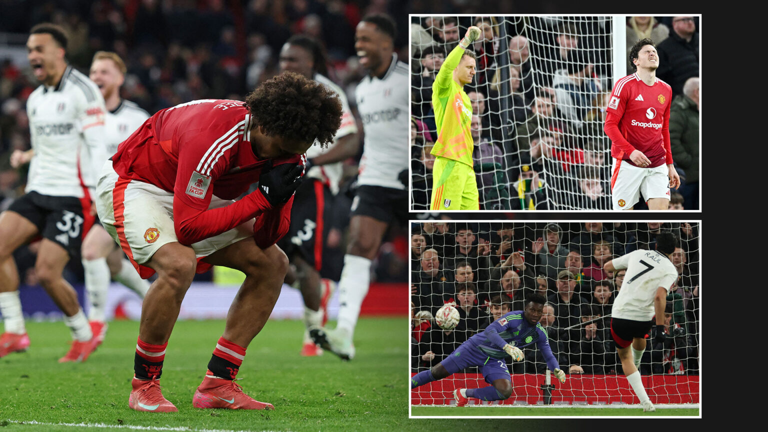 Man Utd 1 Fulham 1 (3-4 on pens): Holders crash OUT of FA Cup as Zirkzee and Lindelof miss in penalty shootout defeat