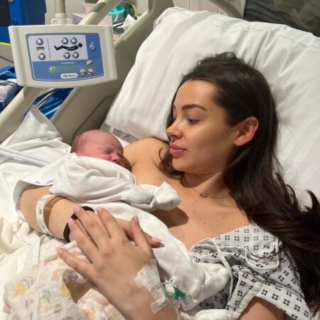 Premier League star announces birth of ‘precious’ baby daughter as couple say they ‘couldn’t be more in love’