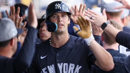 Spencer Jones reaches three times, Ben Hess pitches in Yankees' Spring Breakout loss to Orioles