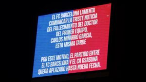 Why has Barcelona vs Osasuna been postponed?