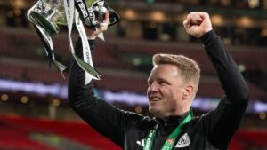 Eddie Howe fights back tears as he dedicates Carabao Cup to late mum as Newcastle hero Dan Burn says ‘don’t wake me up’