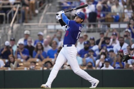 Shohei Ohtani’s swing looking good: Dodgers star homers in first spring at-bat