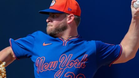 Mets’ A.J. Minter throws first live BP session, Opening Day status still in air