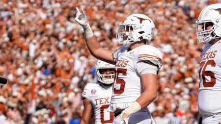 Gunnar Helm NFL Combine injury: How Texas TE performed in workouts despite twisted ankle