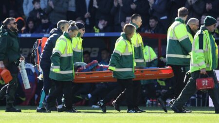 BBC commentator condemns for vile Millwall fan chants as stricken Mateta is stretchered off and given oxygen