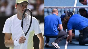 World No1 Jannik Sinner’s Australian Open match suspended for 20 MINUTES after never-before-seen incident