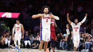 Watch Cade Cunningham bank-in game-winner at buzzer, Pistons extended Heat losing streak to nine