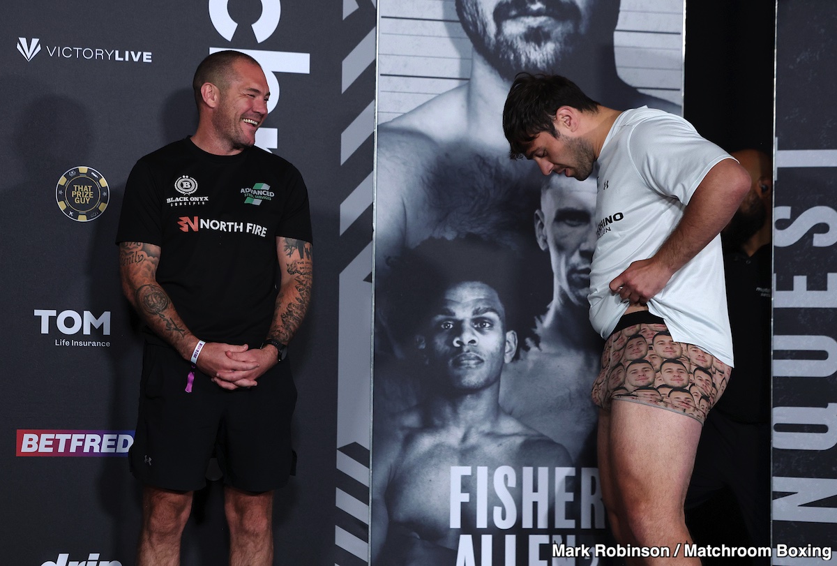 Image: Johnny Fisher 245.5 vs. Dave Allen 265 - Official DAZN Weigh-in Results for Saturday