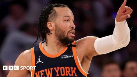 NBA play-offs: Jalen Brunson leads New York Knicks to victory over Celtics