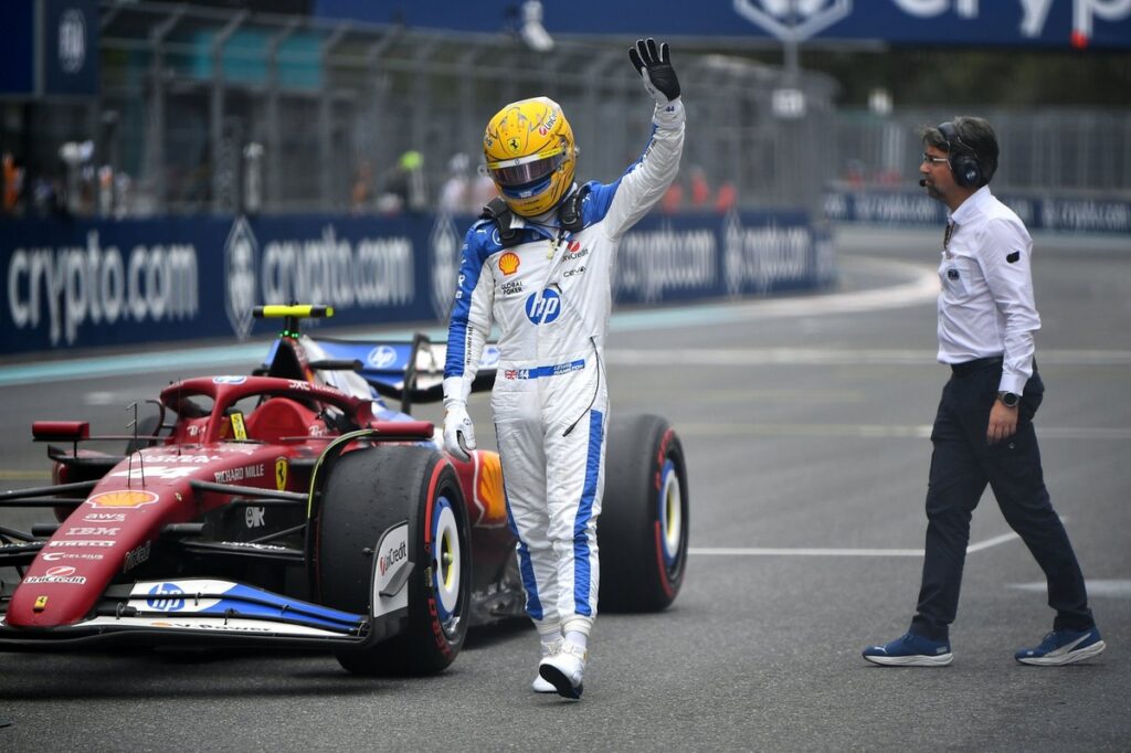 Hamilton praises Ferrari turnaround after podium in Miami F1 sprint