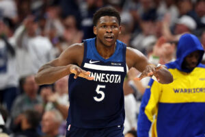 NBA playoffs: Timberwolves take Game 2 vs. Stephen Curry-less Warriors, despite their own Anthony Edwards scare