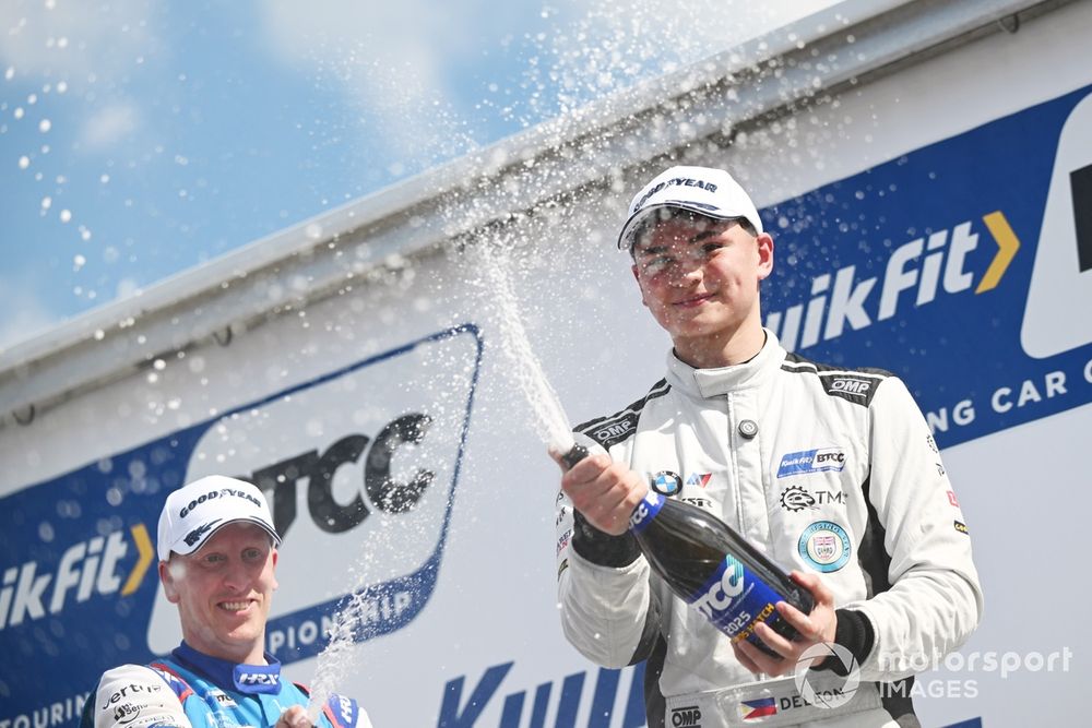 DeLeon celebrates his maiden BTCC win in race two