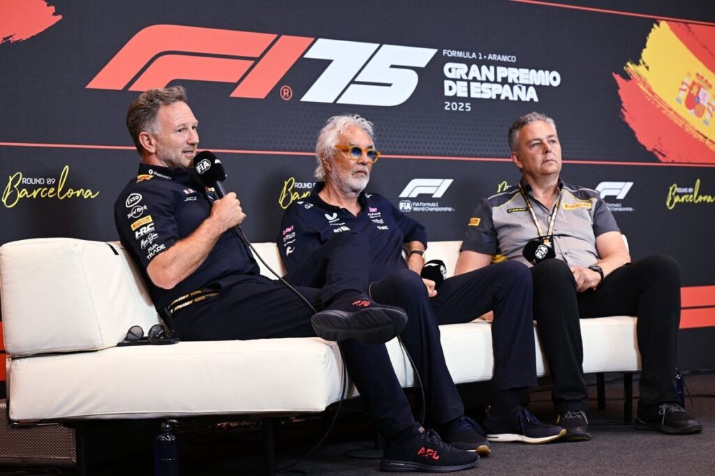 How Briatore captured the room with bizarre F1 Spanish GP press conference performance