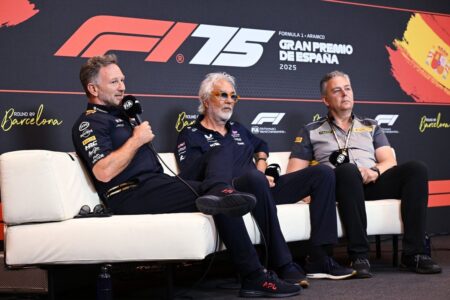How Briatore captured the room with bizarre F1 Spanish GP press conference performance