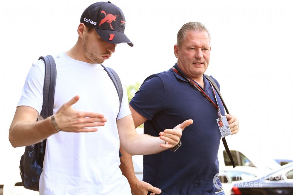 Max Verstappen, Red Bull Racing, with his father Jos Verstappen
