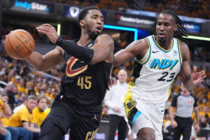 NBA playoffs: Cavaliers get on the board in Game 3 with blowout of Pacers, Donovan Mitchell drops 43 points