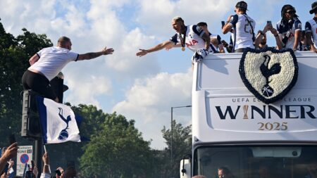 Tottenham trophy parade LIVE: Ange Postecoglou gives major update on his future as Spurs celebrate ending trophy drought