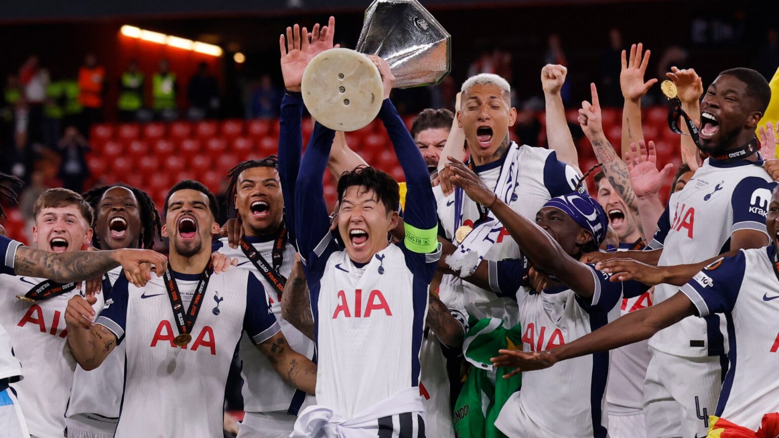Uefa awkwardly RUN OUT of Europa League winners’ medals as Son and Romero among Tottenham stars to miss out