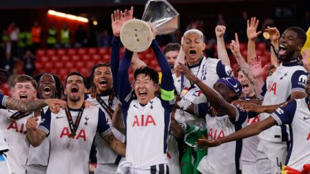 Uefa awkwardly RUN OUT of Europa League winners’ medals as Son and Romero among Tottenham stars to miss out