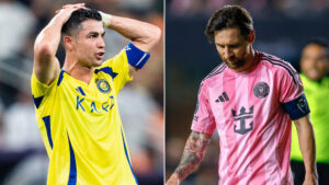 Cristiano Ronaldo and Lionel Messi knocked out of Champions Leagues on SAME DAY as fans say ‘the end is near’