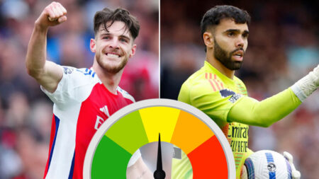 Arsenal ratings: Declan Rice scores on 100th Gunners appearance but David Raya at fault for Bournemouth winner – The Sun