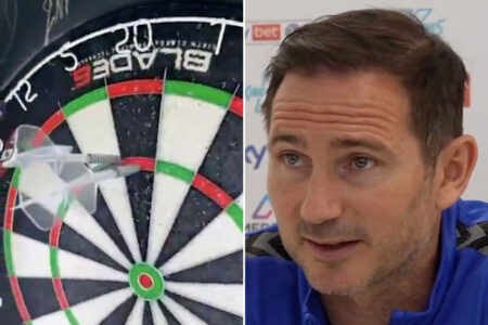 ‘One of the best things I’ve ever seen’ – Frank Lampard stunned as Coventry star hits 180 with first-ever three darts