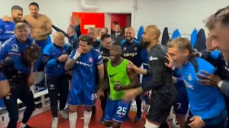 Inside Chelsea’s dressing room celebrations after Champions League spot secured and fans will LOVE what Caicedo says