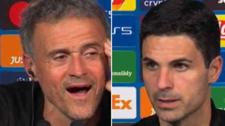 Luis Enrique instantly denies Mikel Arteta’s claims that PSG bench said Arsenal were better team over two legs