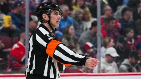 Maple Leafs-Panthers referee injury update: Chris Rooney left bloodied after taking high stick to face