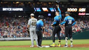 Harper and Phillies grind out 7 late runs to come back to beat Pirates – NBC Sports Philadelphia