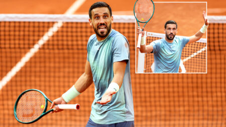 Moment stunned French Open star knocks out home favourite… but has no idea he’s won