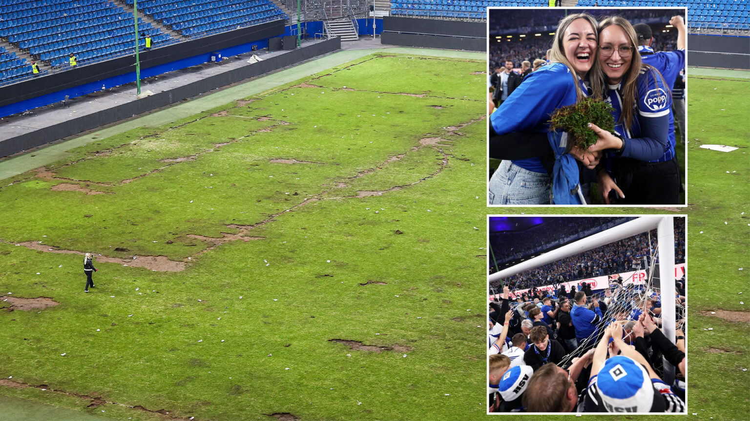 Shock pics show horror aftermath of Bundesliga pitch invasion that left 25 in hospital and fan fighting for their life
