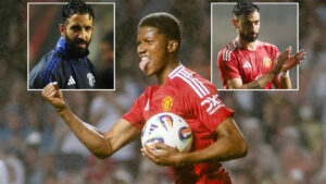 Hong Kong 1 Man Utd 3: Chido Obi scores first United goals to avoid total embarrassment against former star’s minnows