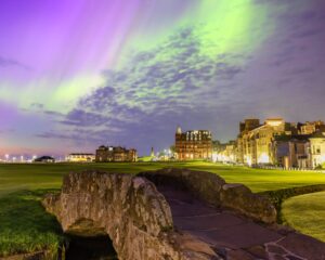 Iconic aurora Old Course print now available via online ballot