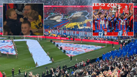 ‘Best fans in the world’ – Heartwarming meaning of Crystal Palace tifo that inspired heroes to FA Cup triumph revealed